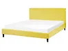 Bett mit Lattenrost Samtstoff FITOU 160 x 200 cm Gelb