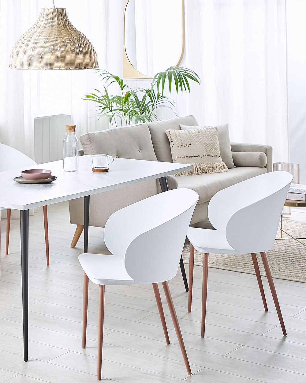 Set van 2 eetkamerstoelen BLAYKEE Wit