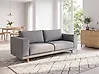 Sofa 3-Sitzer NIVALA Stoff Hellgrau