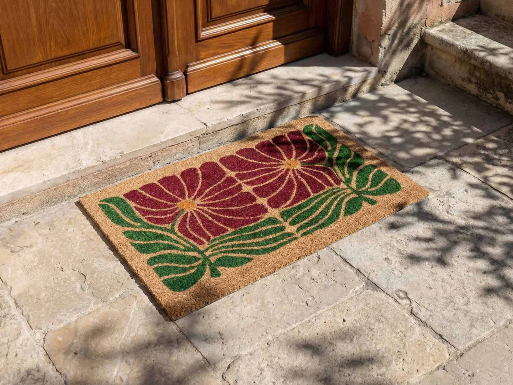 Fußmatte TANALIAN Bunt 40 x 60 cm Blume Kokosfasern_1049651
