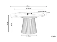 Extending Dining Table MOORE Dark Ash Wood 120/160 cm 120 cm_1059580