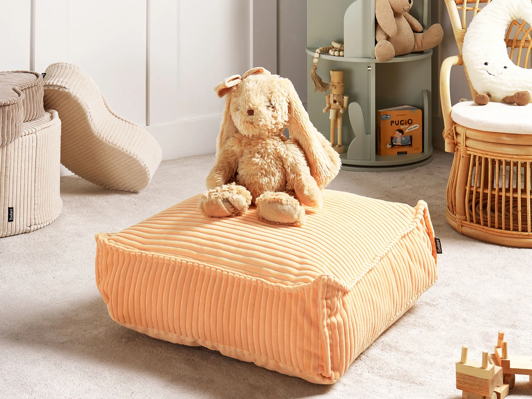 Pouffe ALLOZAI Velvet Peach Pink_950262