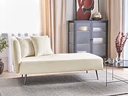 Linksseitige Chaiselongue RIOM Bouclé Cremeweiß_1153858