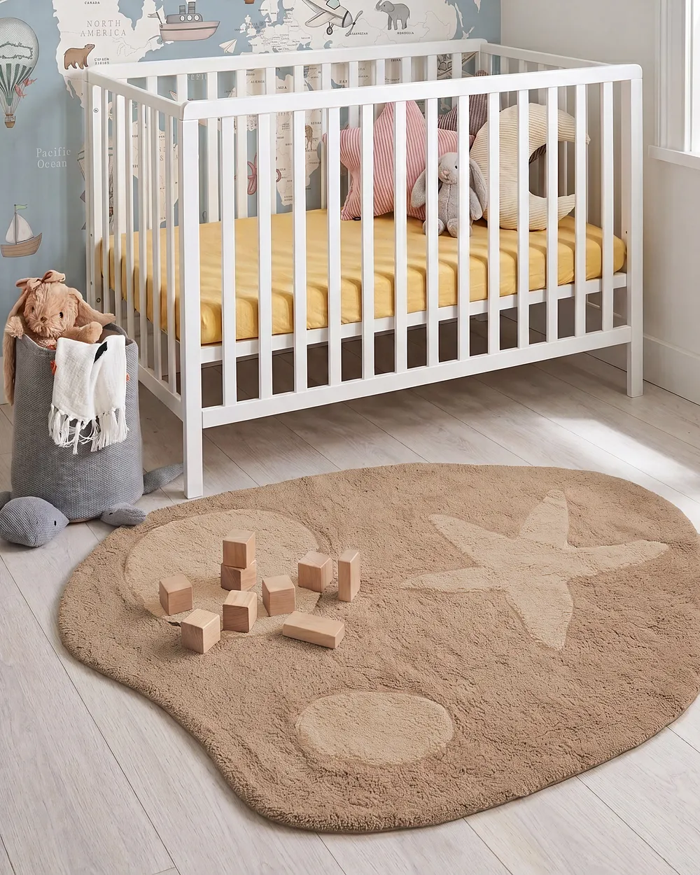 Kindervloerkleed IRINGAL  Beige ø 120 cm Katoen