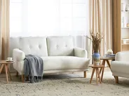 Sofa 2-Sitzer TUVE Stoff Cremeweiß_911548