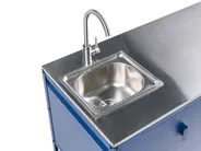 Outdoor-Küche 2er Set mit Spüle MAENZA Blau Metall_1044878