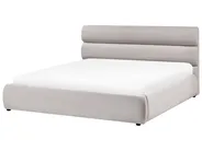Bett mit Stauraum BONIFACIO Kunstleinen Grau 180 x 200 cm_1064303