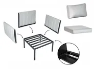 Lounge Set mit Tisch 5-Sitzer SKALA Metall Hellgrau_1029824