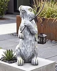 Gartenfigur NOLAY 37 cm Grau_1185252