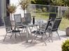 Gartentisch CATANIA 160 cm 91 cm Glas Schwarz