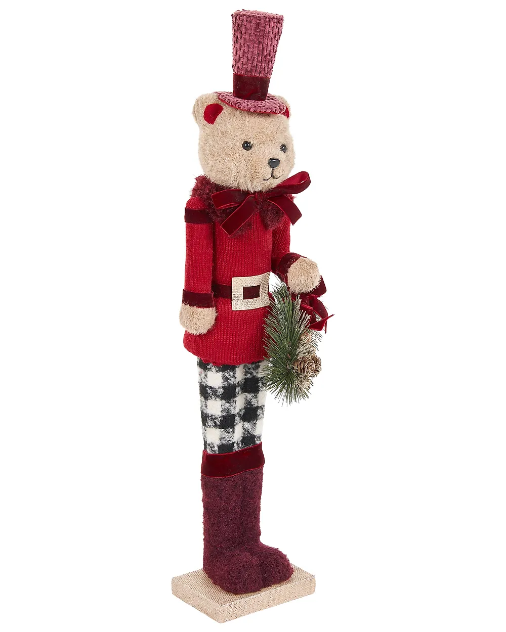 Set of 2 Figurines MATALA 61/64 cm Bear Reindeer Red_1156700