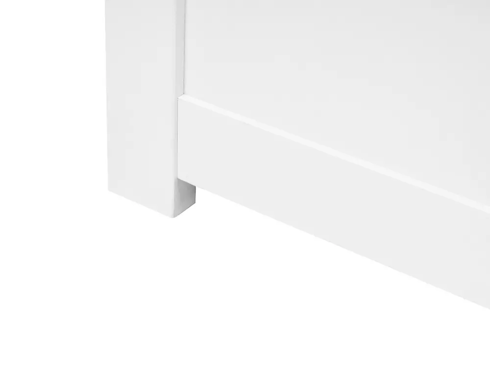 Lit avec tiroirs de rangement sans tête de lit BRUX Blanc 160 x 200 cm_1021456