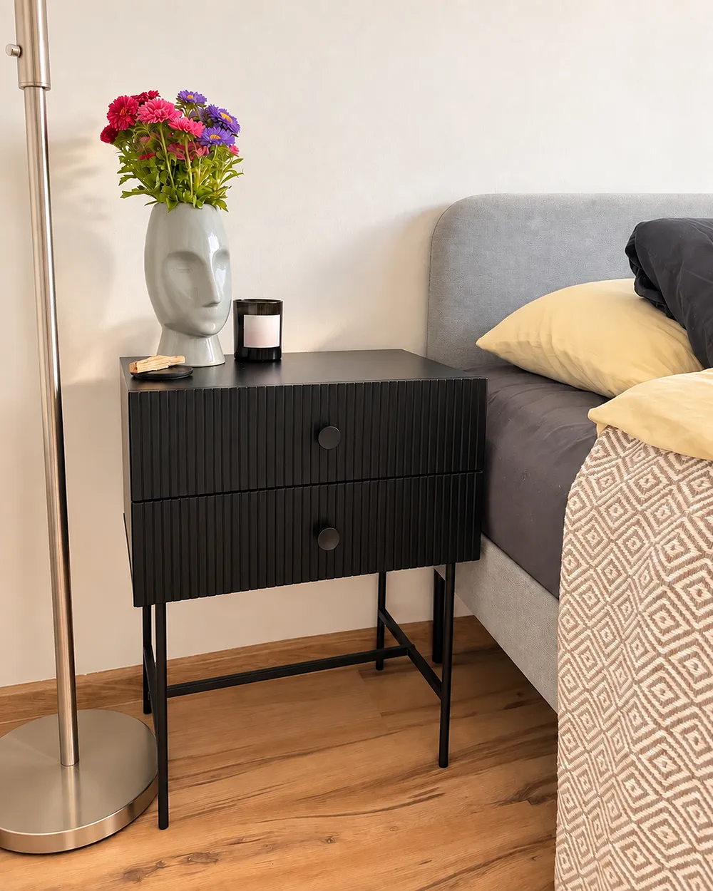 Set van 2 nachtkastjes COVENTRY Zwart_1188031