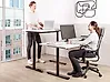 Schreibtisch manuell höhenverstellbar DESTINAS 160 cm x 72 cm Weiß / Schwarz