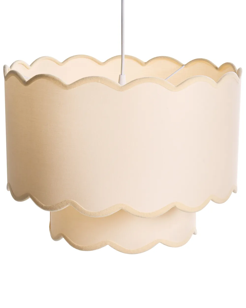 Hängeleuchte MECUMBURA Metall Weiß / Beige