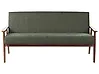 Sofa 3-Sitzer ESRUM Stoff Dunkelbraun / Grün
