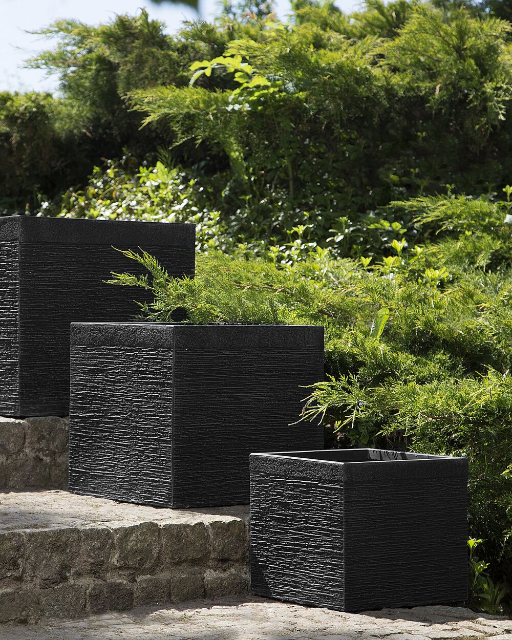 Plant Pot PAROS 40 cm Black