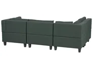 Modular Corner Sofa 4 Seater UNSTAD with Ottoman Fabric Dark Green Right Hand_925461