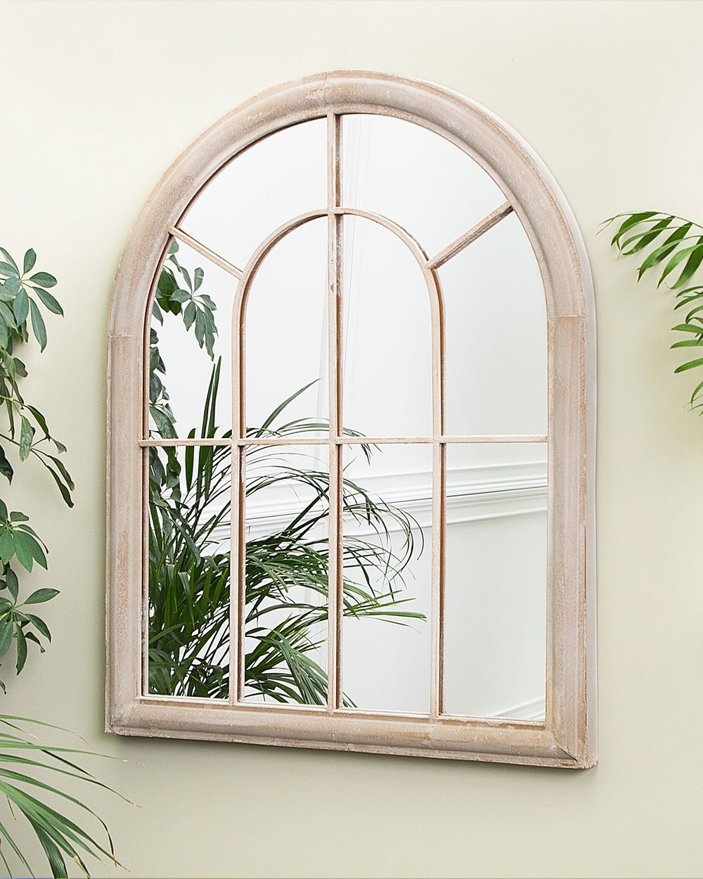 Miroir EMBRY 69 cm 88 cm Métal Beige