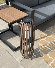 Solarbetriebene Laterne MUZIZI 69 cm Dunkelbraun_1071740