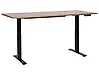 Schreibtisch elektrisch höhenverstellbar DESTINES 180 cm x 80 cm Braun / Schwarz