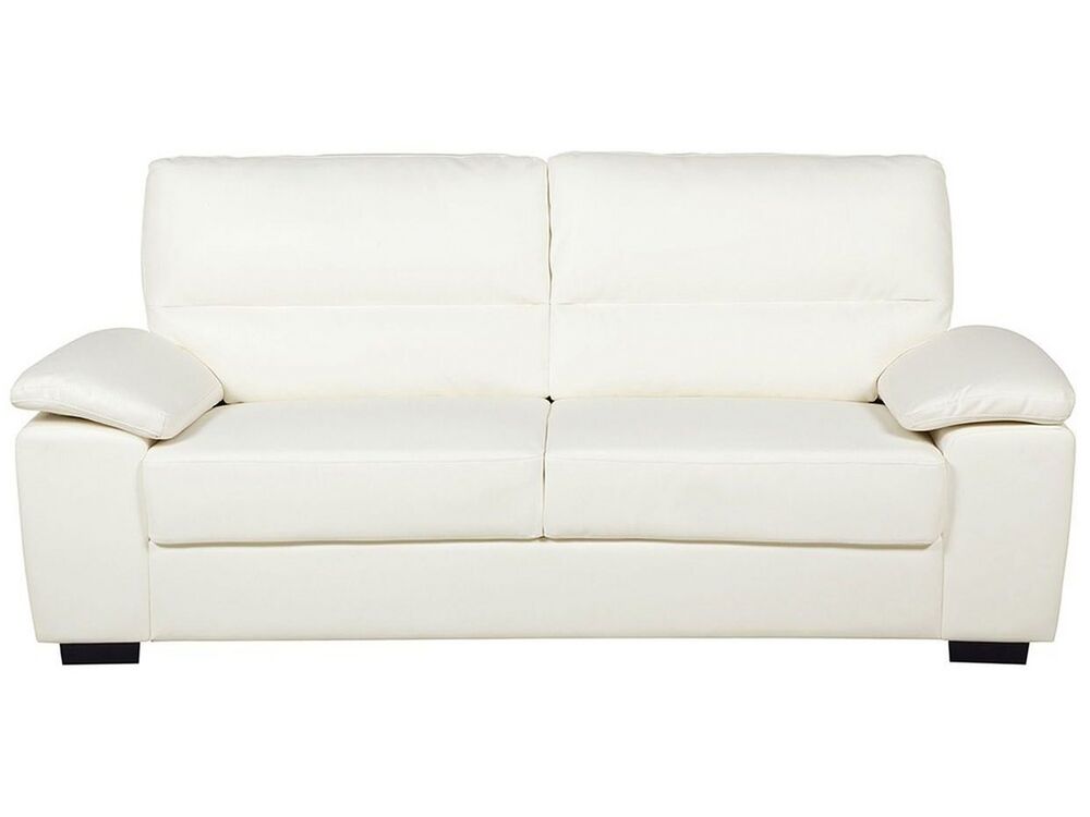 Sofa 3 Seater VOGAR Faux Leather Off-White