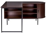 Corner Desk SOLARI 140 cm 140 cm Dark Brown_1191547