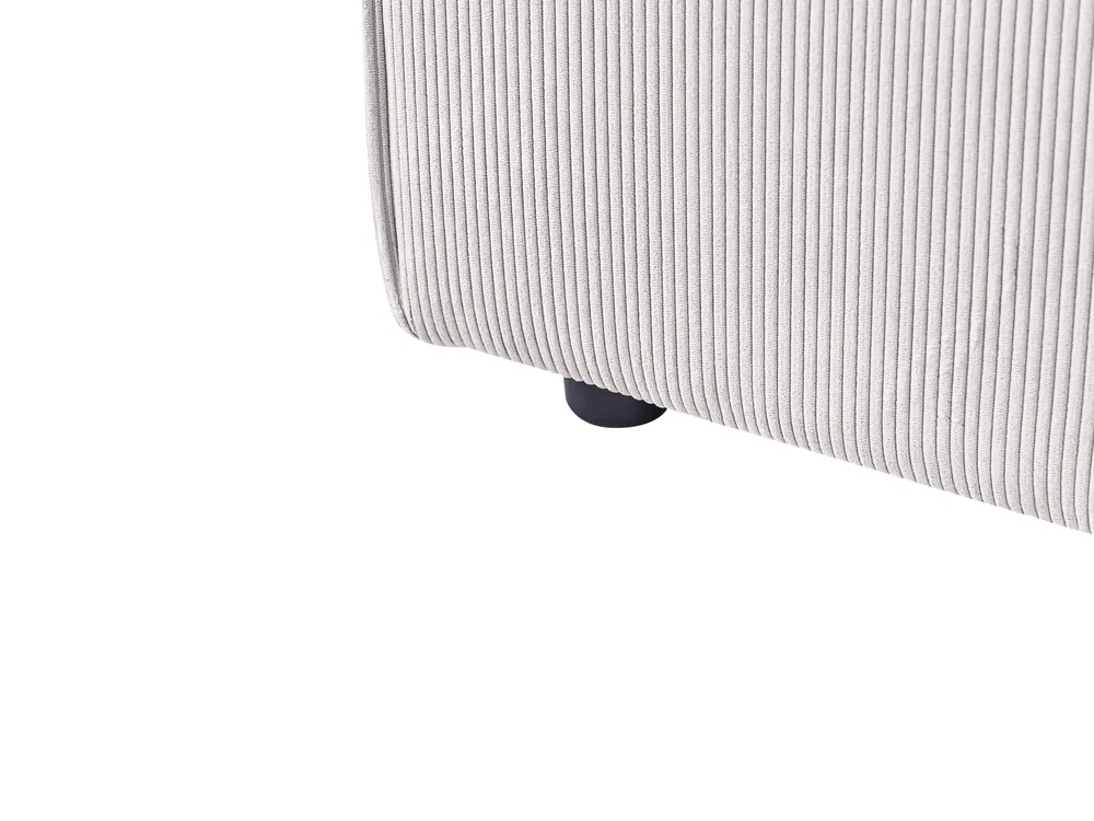 Modul Ecksofa 2-Sitzer ARDAL mit Ottomane Cord Cremeweiß rechtsseitig_1008088