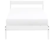 Bett mit Lattenrost Kiefernholz MADONE 90 x 200 cm Weiß_1131253