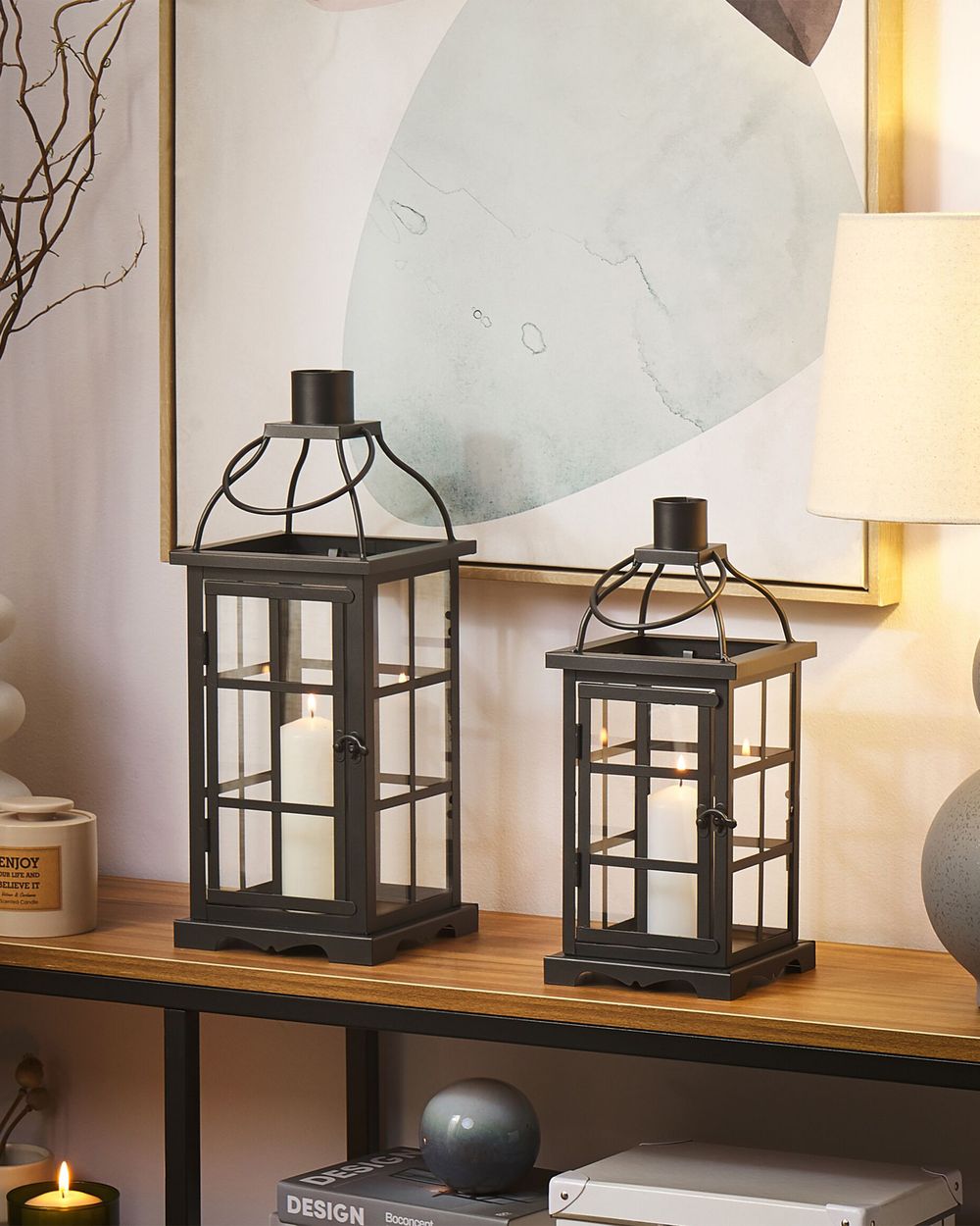 Lantern CLARA 42 cm Metal Black