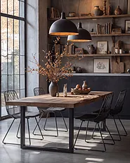 Set of 2 Dining Chairs HARLAN Metal Black_1151213