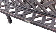 Gartenbank STAGGIA 104 cm Metall Braun_931807