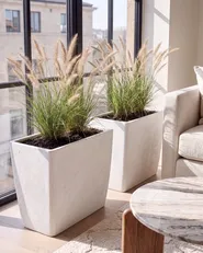 Set of 2 Plant Pots SILENEV 59 cm Light Grey_1133000