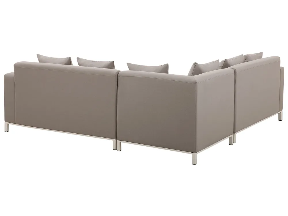 Garten Ecksofa mit Tisch 5-Sitzer BELIZE modular Beige rechtsseitig_833566