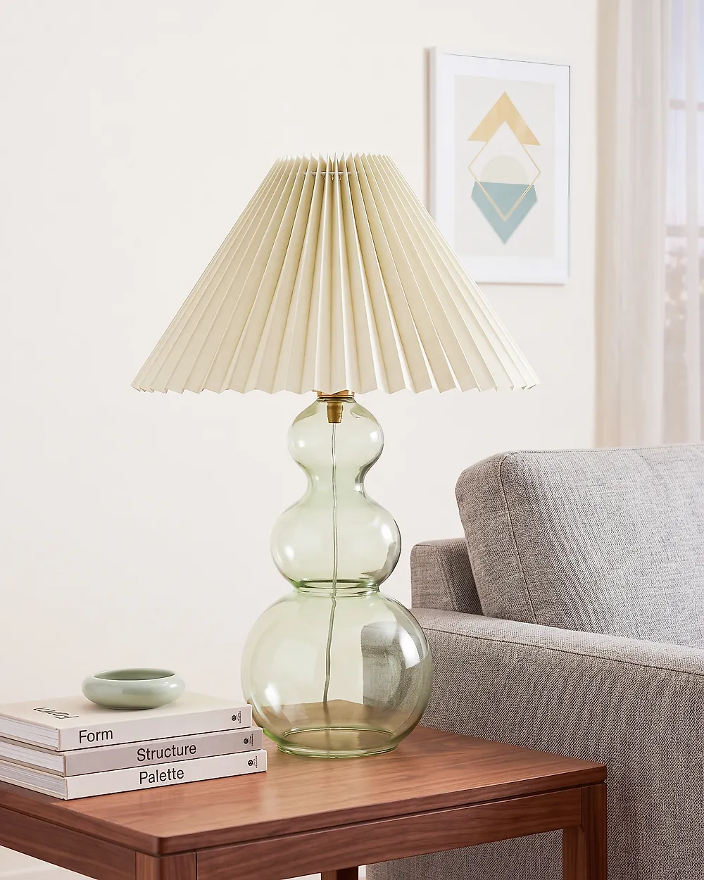 Table Lamp SENGWA Glass Green_1179116