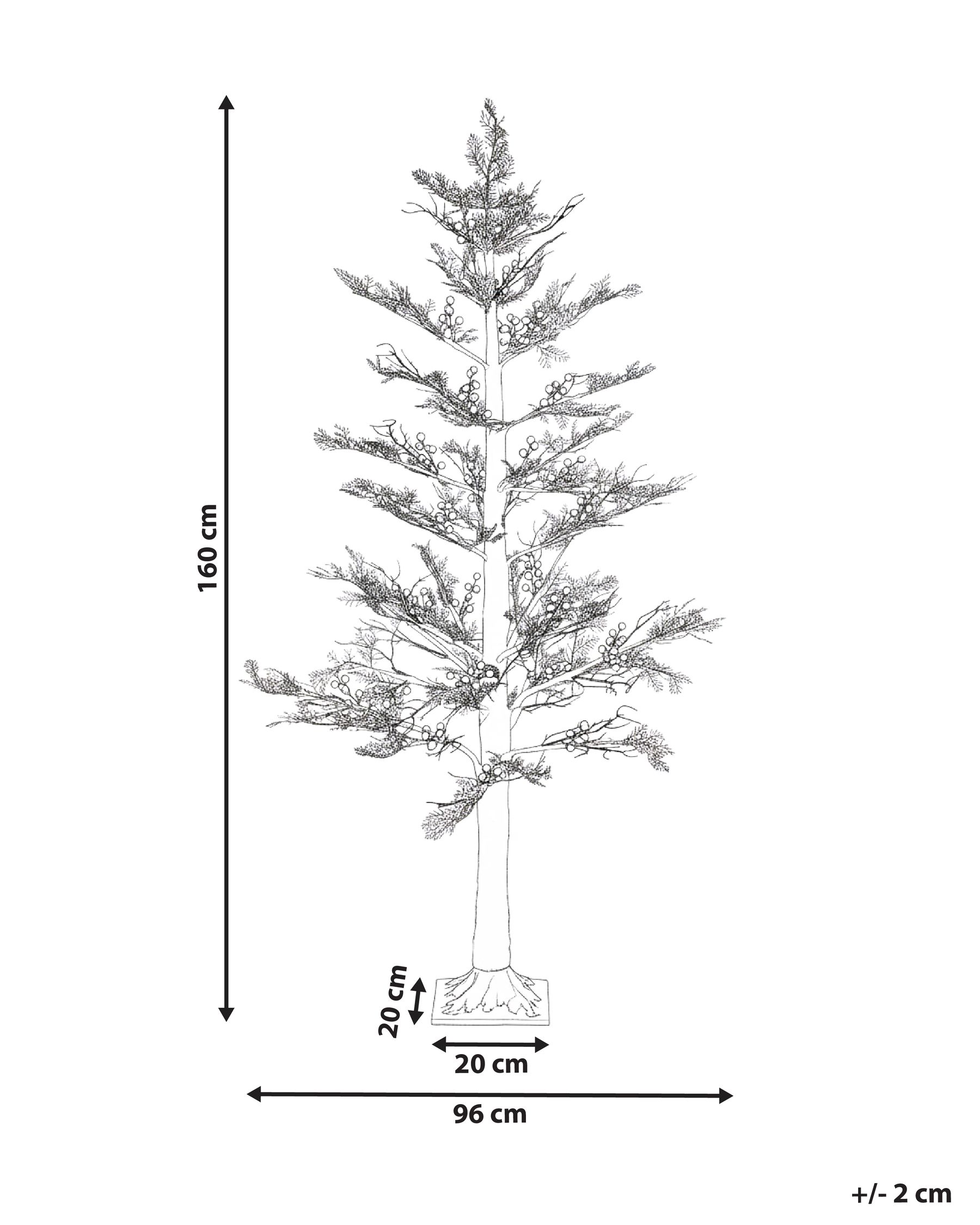 Gartendekoration LED VASSLEN 160 cm Weihnachtsbaum Weiß_1025565