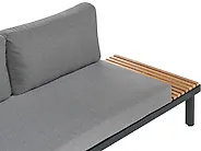 Garden Sofa 3 Seater FIVIZZANO Acacia Wood Dark Grey_1159336