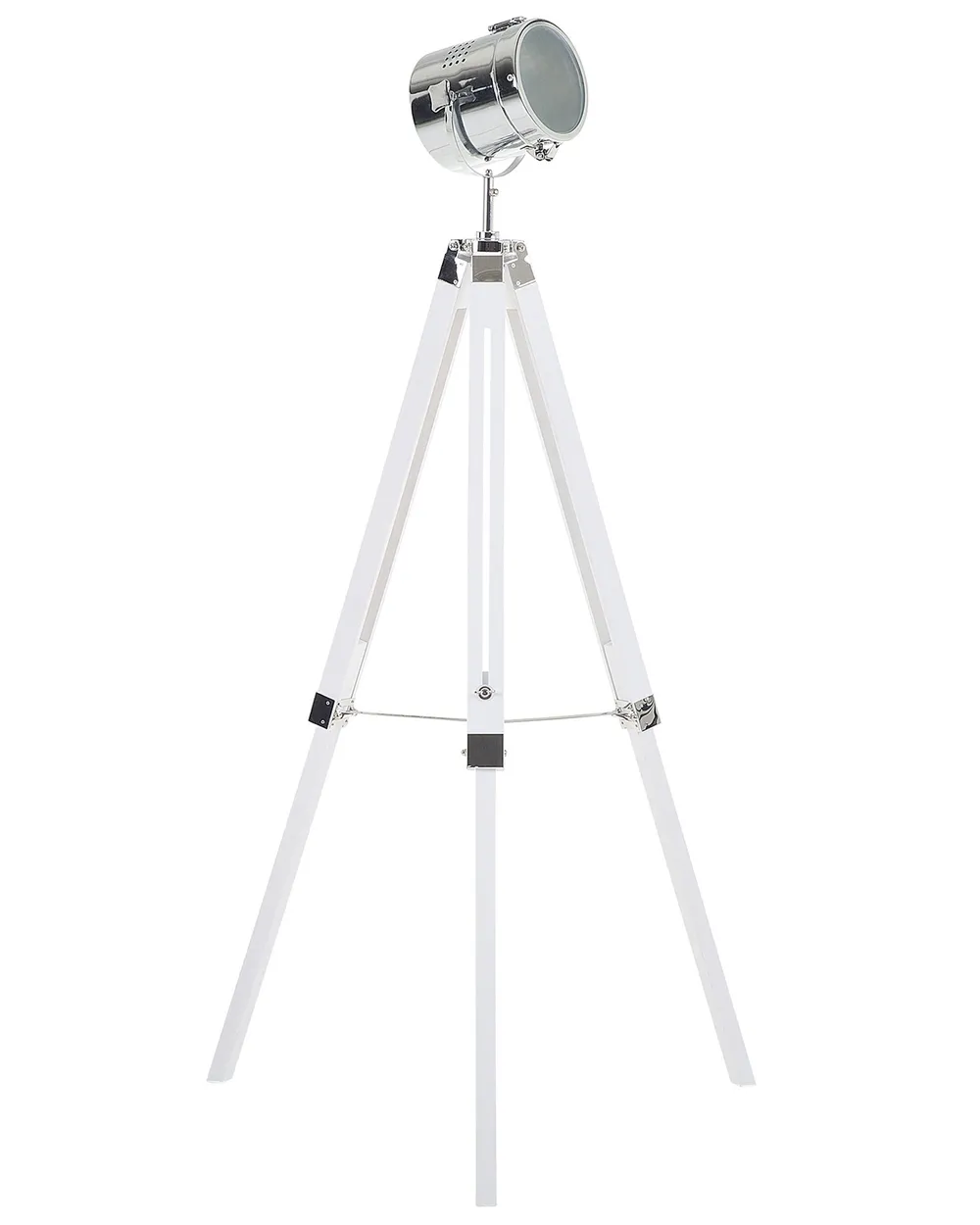 Stehlampe ALZETTE Kiefernholz Weiß