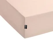 Spannbettlaken HOFUF 160 x 200 cm Baumwolle Beige_815878