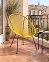 Gartenstuhl ACAPULCO II Polyrattan Gelb