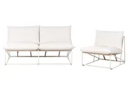 Gartensofa Set 3-Sitzer PICO Metall Hellbeige_1012952