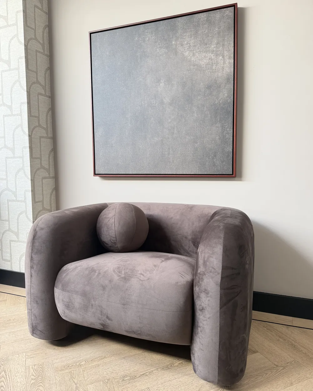 Sessel LEIREN Samtstoff Dunkelbraun_1063605