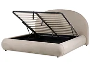 Bett mit Stauraum GRASSE Stoff Taupe 160 x 200 cm_1056325