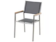 Garden Dining Set 6 Seater VALCANETTO/GROSSETO Metal Grey/ White_938341