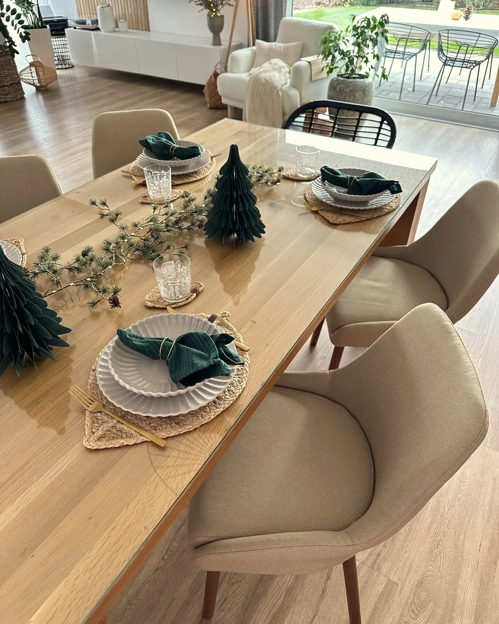 Esszimmerstuhl 2er Set MELFORT Stoff Sandbeige_1039575