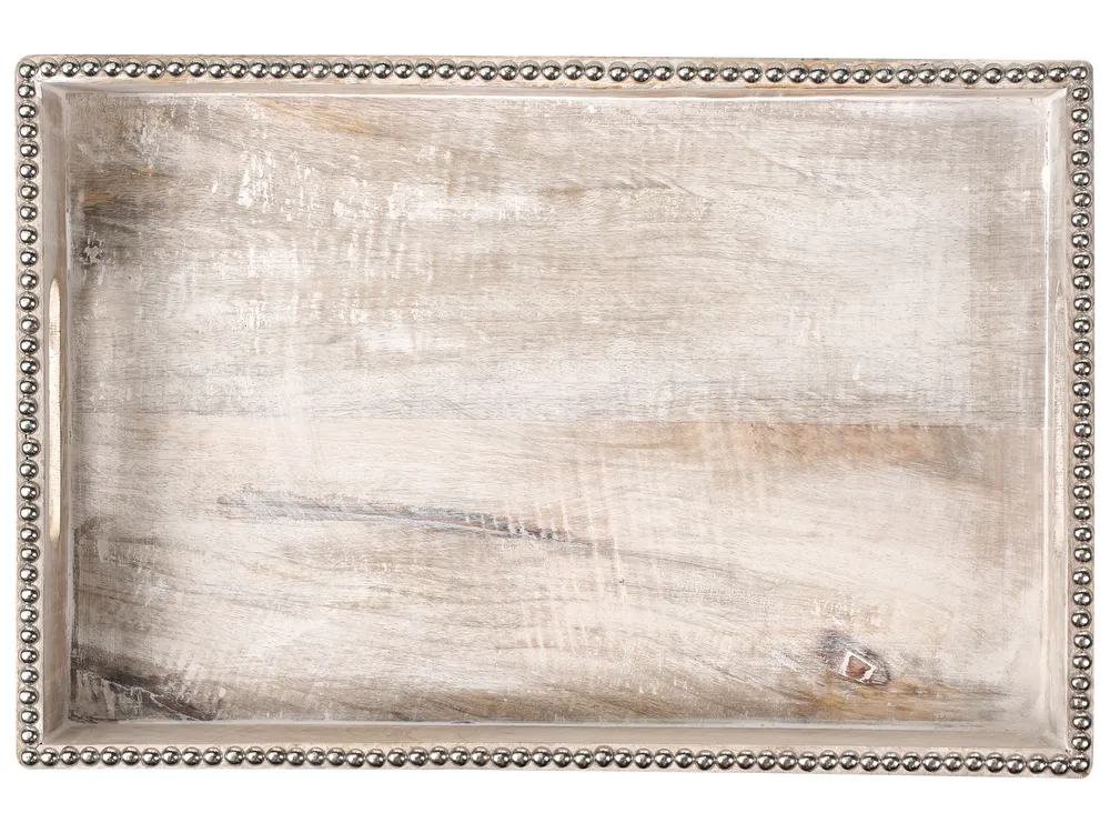 Set of 2 Serving Trays QUENA Mango Wood Light Brown_1003853