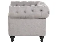 Living Room Set 4 Seater CHESTERFIELD Fabric Light Grey_797139
