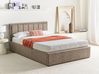 Bett mit Stauraum MONTLAUR Bouclé Taupe 140 x 200 cm