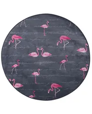 Rug KERTE Dark Grey ø 120 cm_755004
