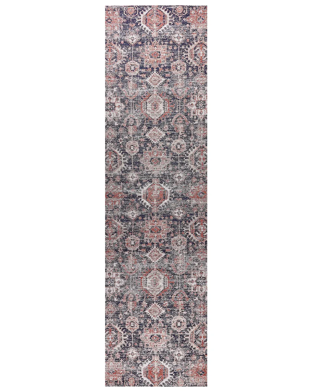 Teppich KURIN Blau 80 x 300 cm Baumwolle